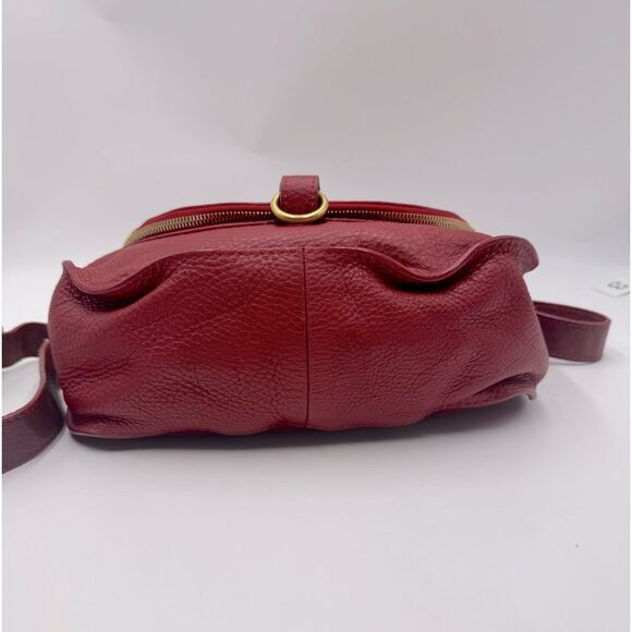 Auth Chloe Marcie Red Leather Crossbody Saddle Bag - Picture 3 of 16